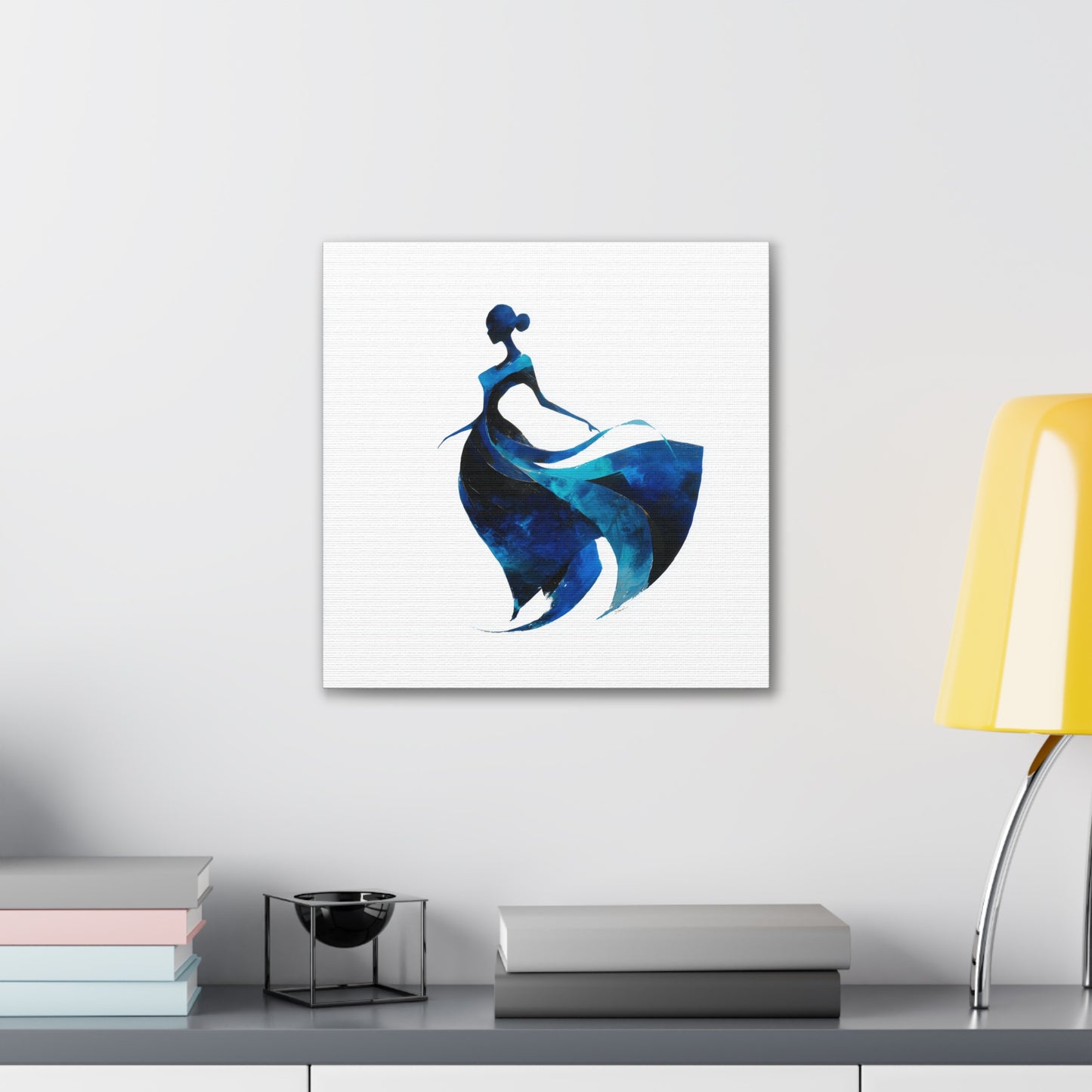 Copy of Dancing with the Water Series #5 -Elegant Silhouette Canvas Wall Art, Abstract Decor for Home, Gift for Women, Living Room Artwork, Dance Theme Decoration