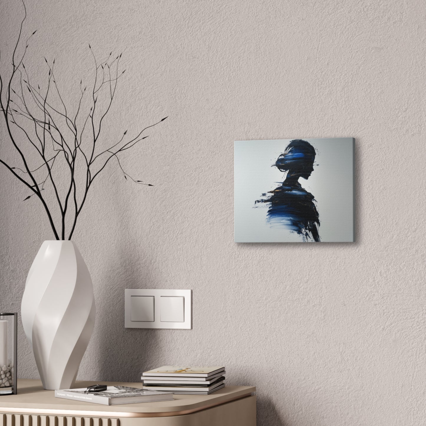 Silhouette of Beauty -Stylish Abstract Canvas Art Print, Modern Home Decor, Wall Art, Chic Living Room Accent, Unique Gift Idea