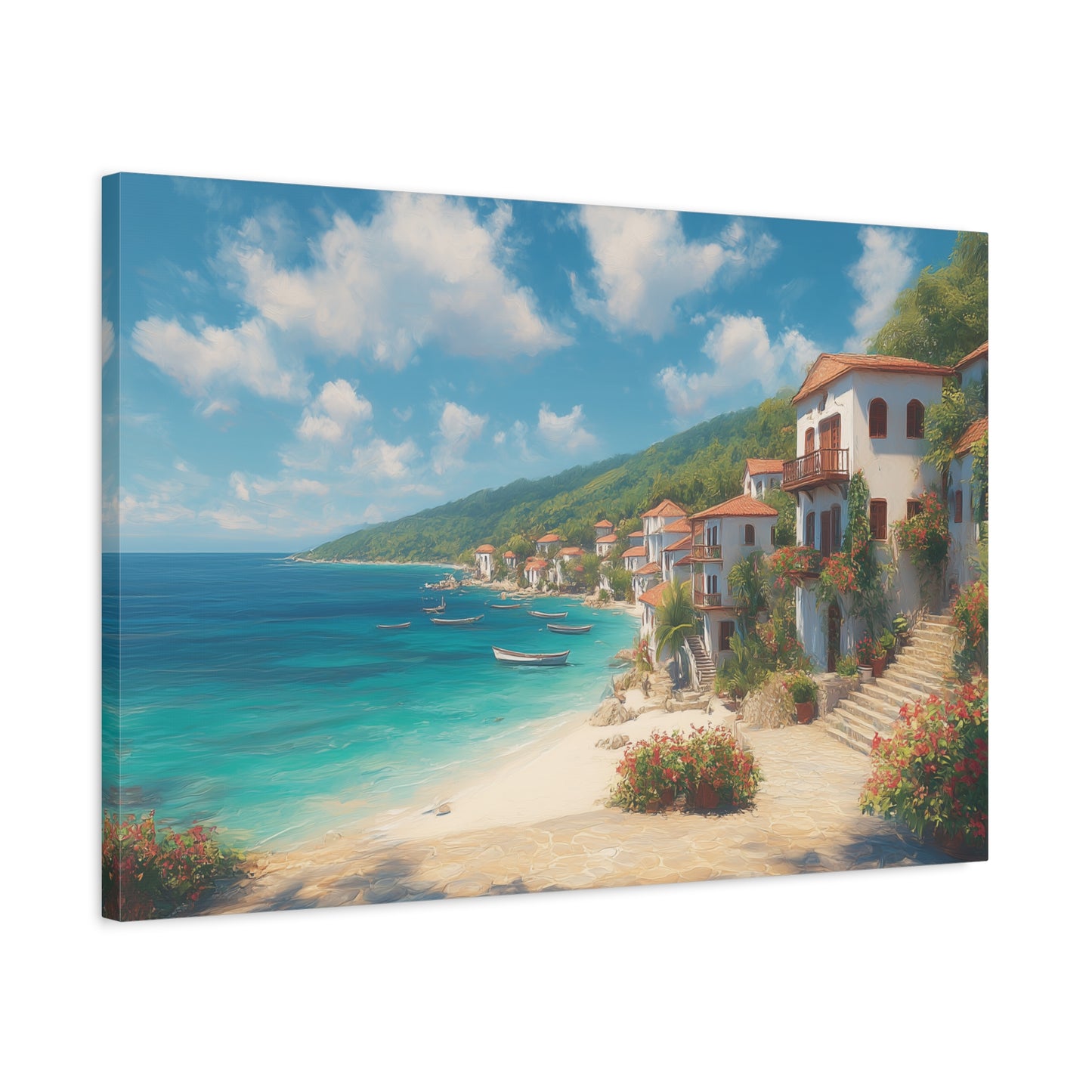 Ocean Front -Coastal Serenity Canvas Print, Beach Decor, Wall Art for Home, Gift for Beach Lovers