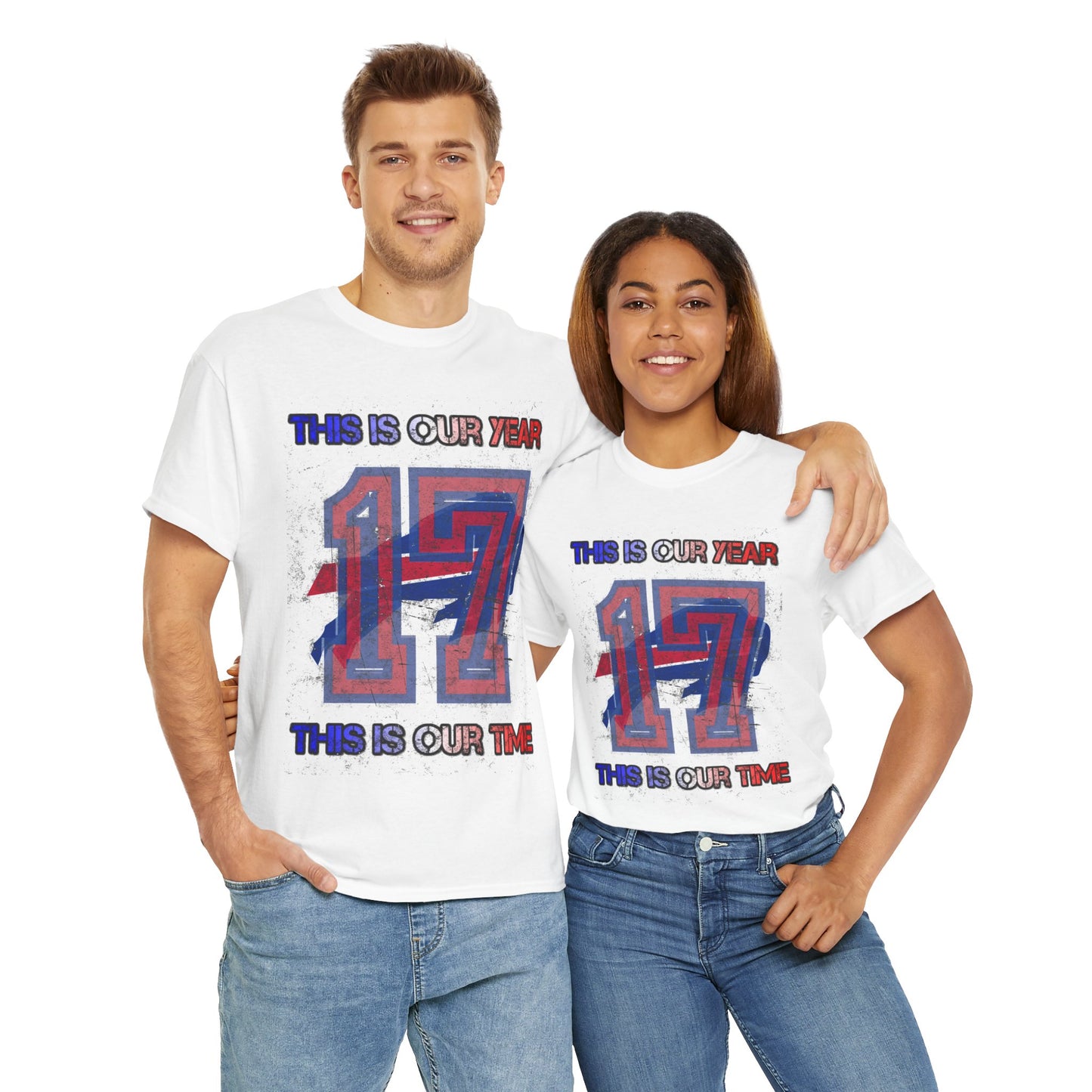 This Is Our Year 17 -Celebratory Unisex Heavy Cotton Tee, Customizable Year Shirt, Perfect for Birthdays, Team Events, Youth Spirit Gear, Everyday Comfort