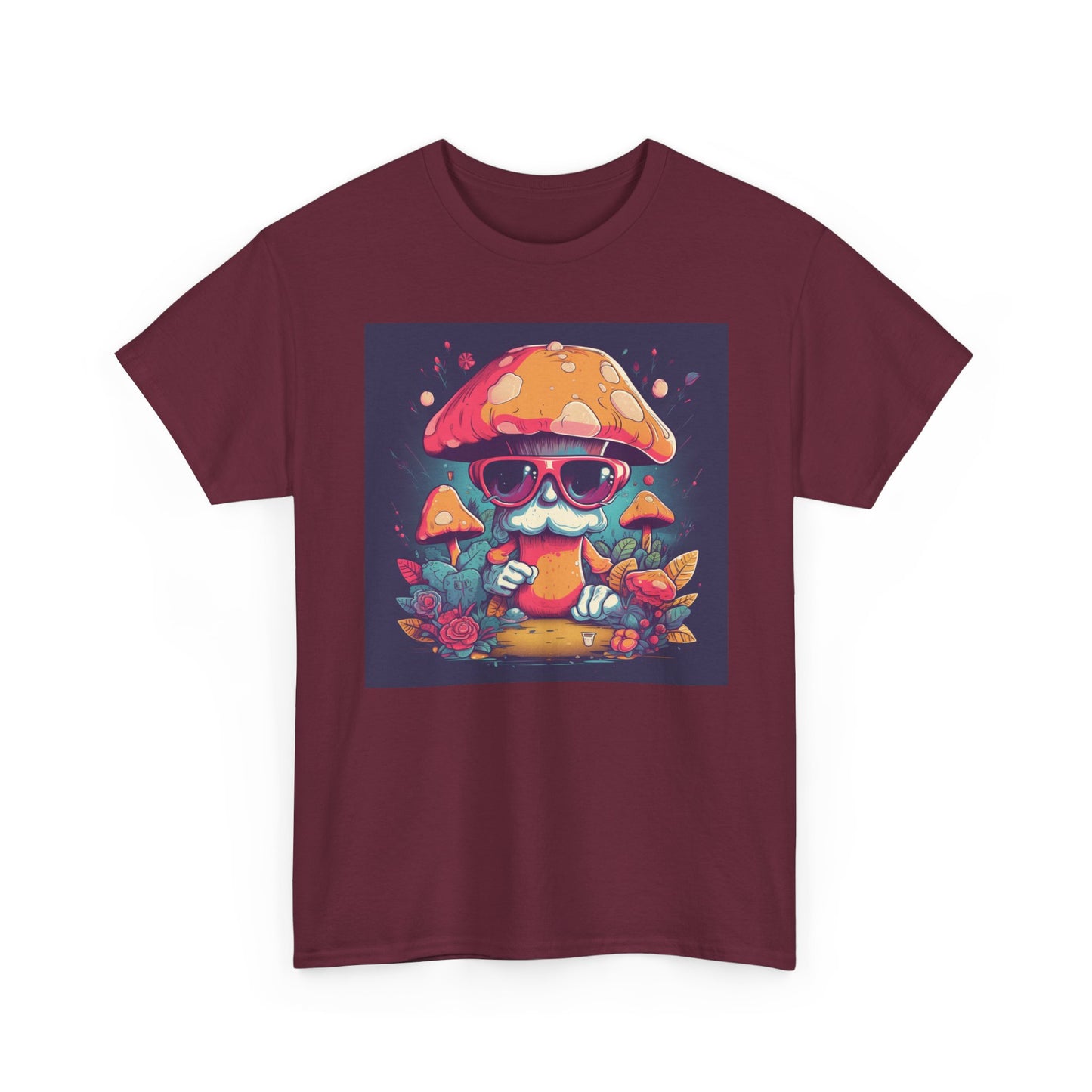 Cool Mushroom Graphic Tee, Retro T-Shirt, Unique Gift for Nature Lovers, Eco-Friendly Apparel, Perfect for Parties and Festivals