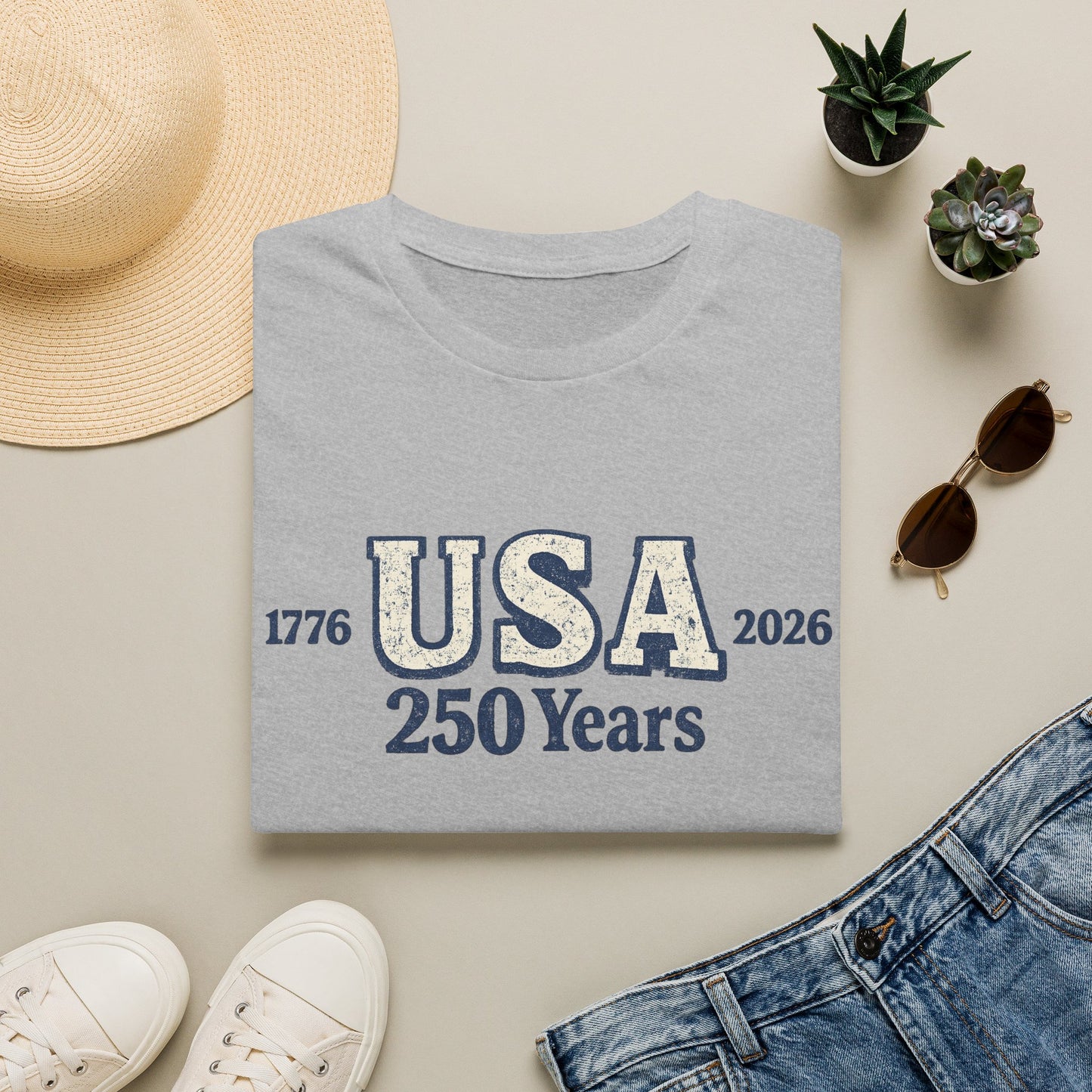 USA 250 Years T-Shirt — 1776–2026 Bicentennial Celebration Tee