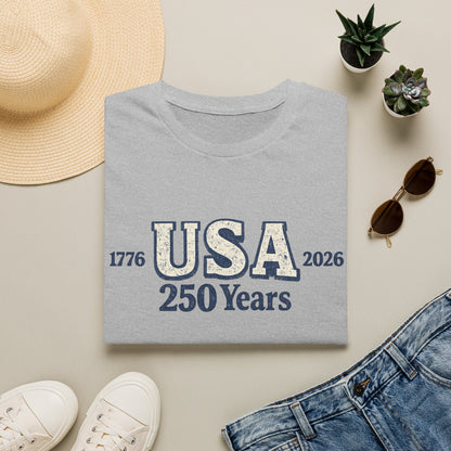USA 250 Years T-Shirt — 1776–2026 Bicentennial Celebration Tee