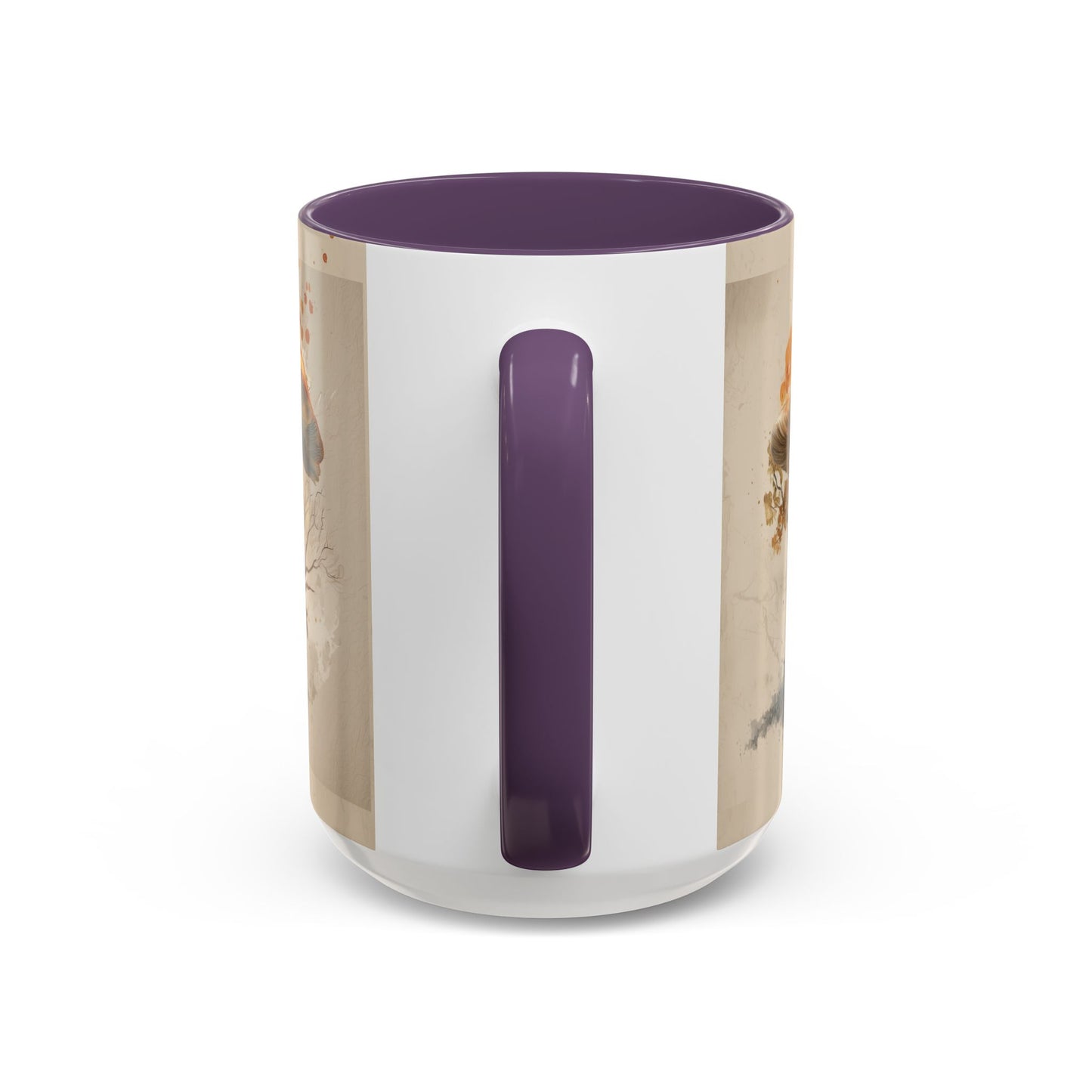 Mushroom Magic Accent Coffee Mug — 11/15oz Ceramic Cup with Woodland Fungi Design