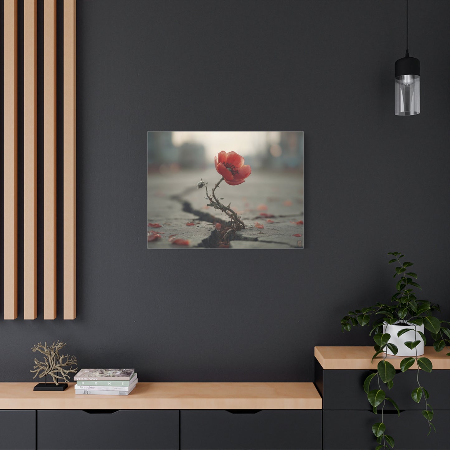 Resilient Bloom: Urban Wildflower, Concrete Landscape Photography--1aceswild.myshopify.com