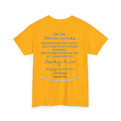 Be The Difference T‑Shirt — Inspirational Back Message Tee (“Hey You! Behind me, reading this…”)