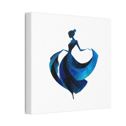 Dancing with the Water Series #2 -Elegant Silhouette Canvas Wall Art, Abstract Decor for Home, Gift for Women, Living Room Artwork, Dance Theme Decoration