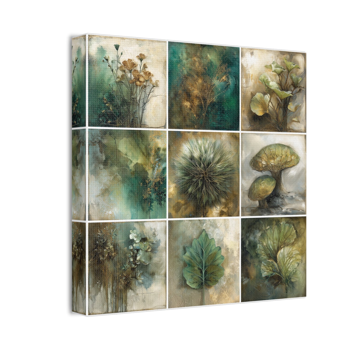 Natures Green Series #5 -Botanical Wall Art, Nature-Inspired Home Décor, Eco-Friendly Canvas Print, Greenery Art Piece, Living Room Wall Hanging