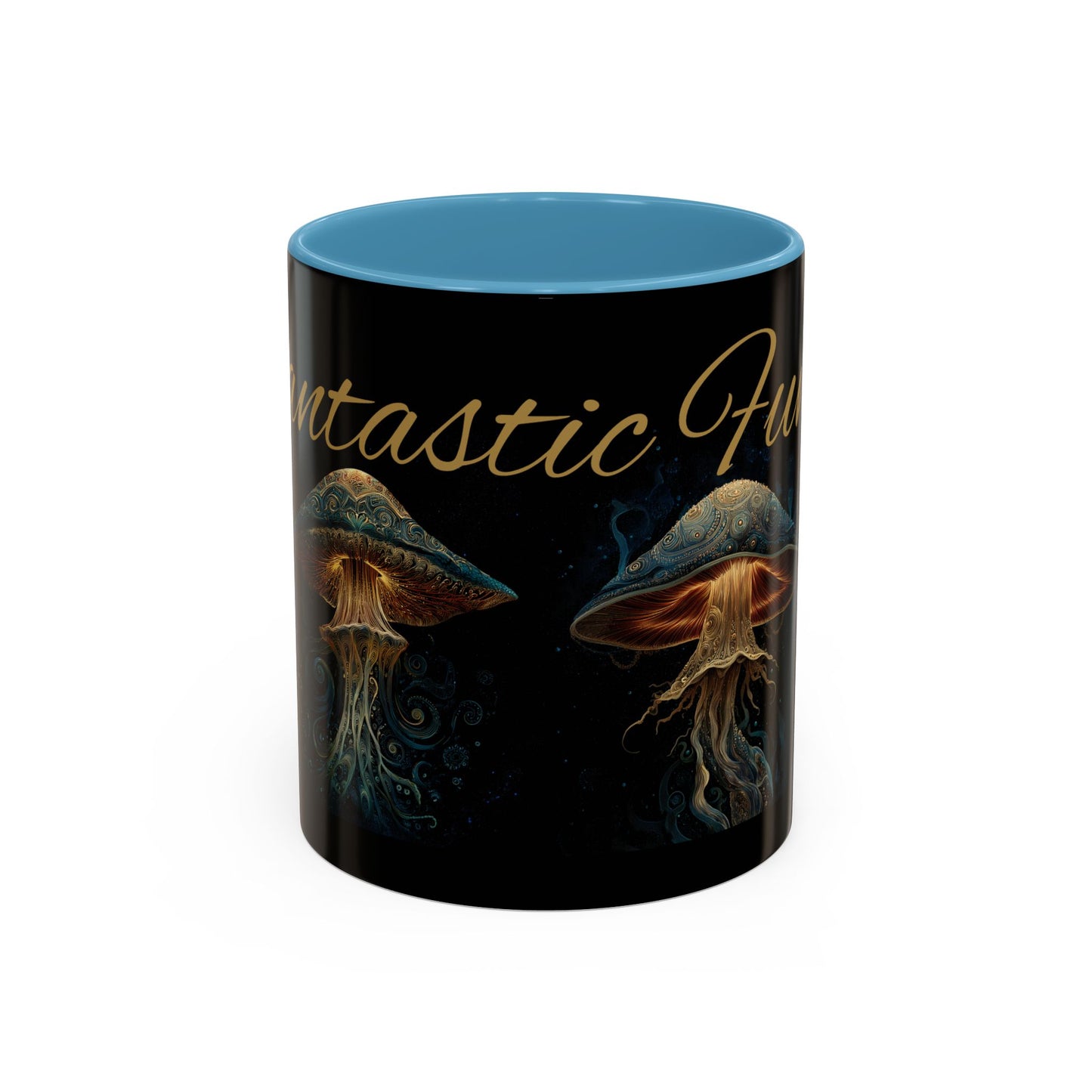 Dark Fantastic Fungi Coffee Mug - Magical Ocean Mushroom Art (11/15oz)