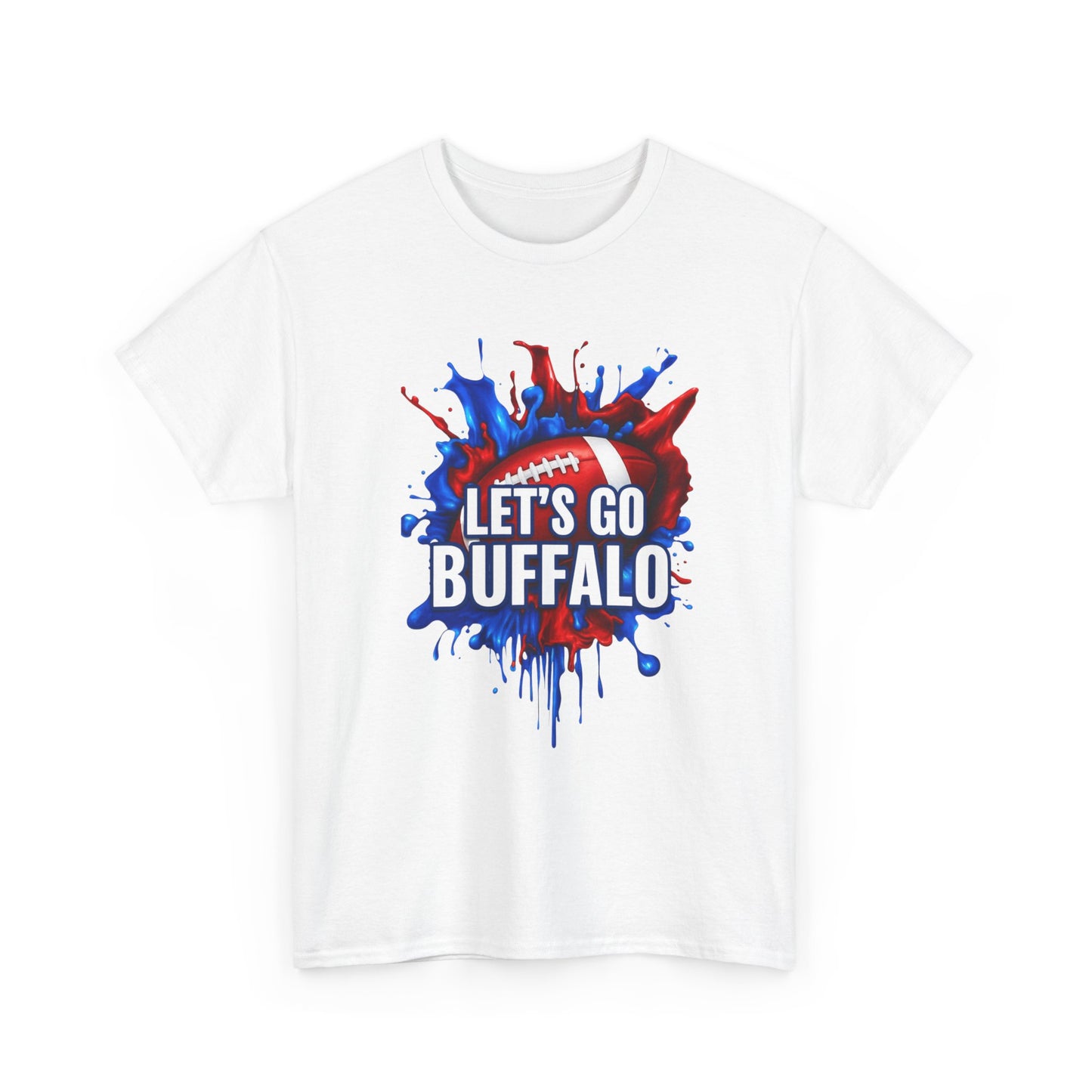 Let's Go Buffalo Football Spirit Tee, Unisex Cotton Tee for Game Day, Tailgating, Sports Fans, Holiday Gifts, Casual Wear