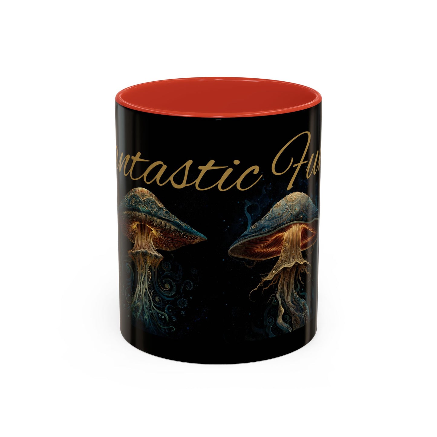 Dark Fantastic Fungi Coffee Mug - Magical Ocean Mushroom Art (11/15oz)