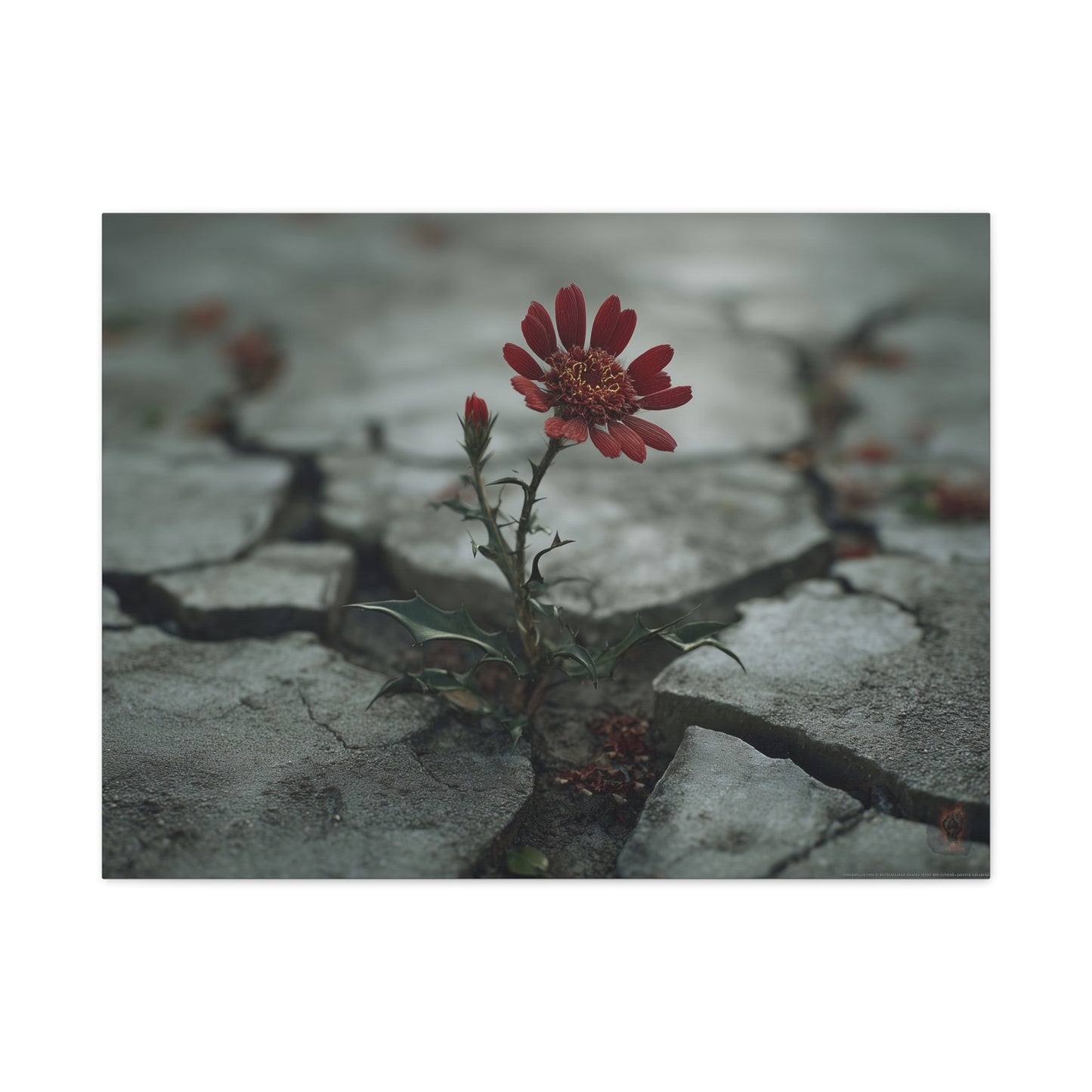 Resilience Blooms: Urban Nature Photography, Concrete Flower Metaphor--1aceswild.myshopify.com