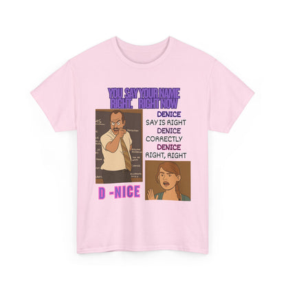 D-Nice Funny Unisex T-Shirt with Quirky Design, Humor Tee, Gift for Friends, Casual Wear, Unique Graphic Tee, Cartoon T-Shirt