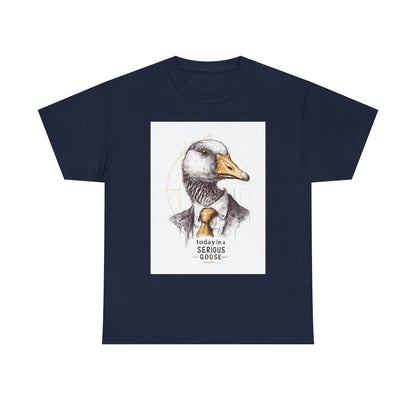 Serious Goose T-Shirt | Funny Animal Tee, Quirky Graphic Tee, Gift for Animal Lovers, Casual Wear, Unique Birthday Gift