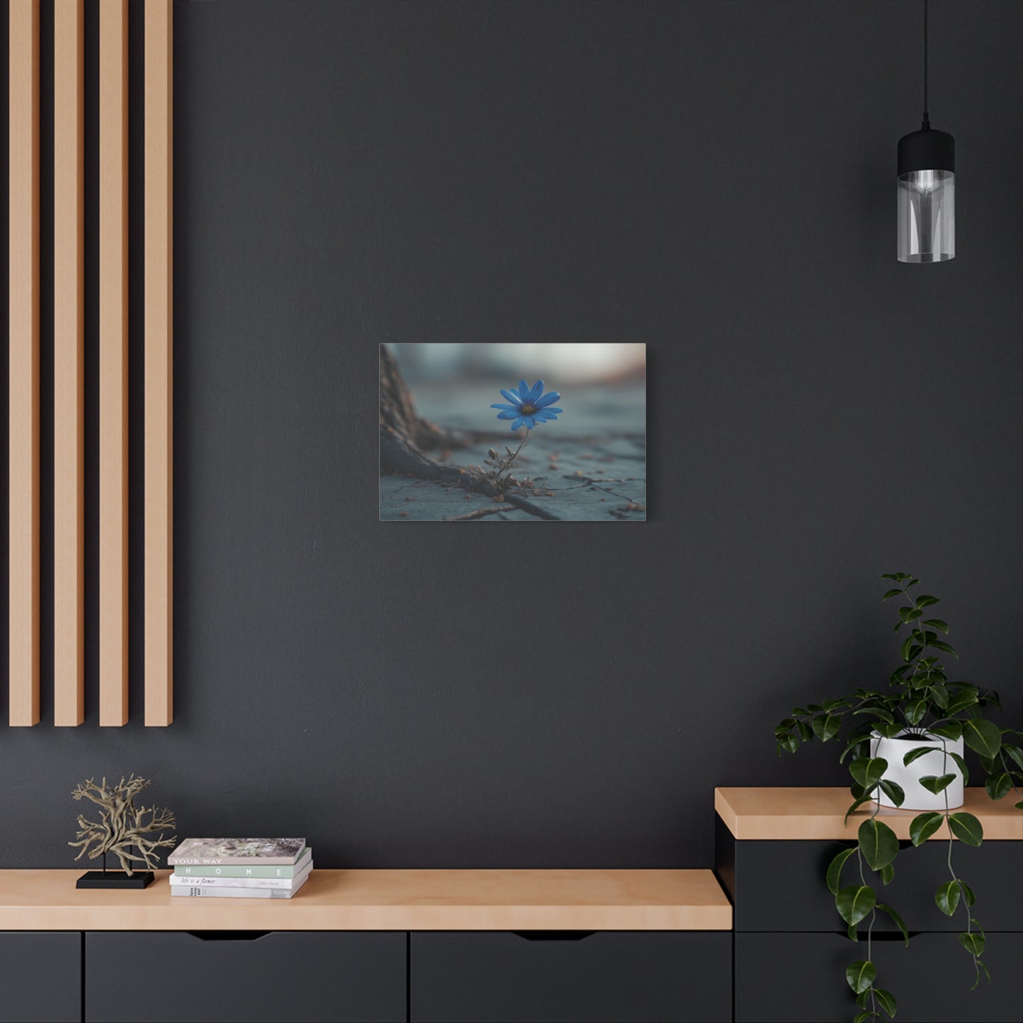 Defiant Bloom: Resilience in Gray, Hope from Stone, Nature's Triumph--1aceswild.myshopify.com