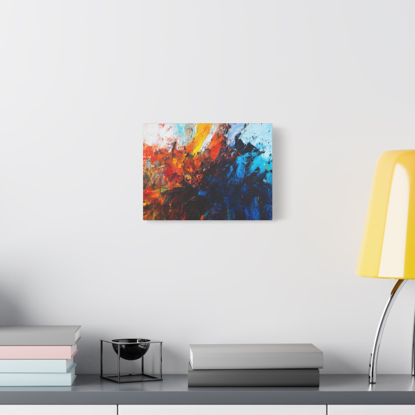 Fire and Ice --Vibrant Abstract Canvas Art, Decorative Wall Art, Modern Home Decor
