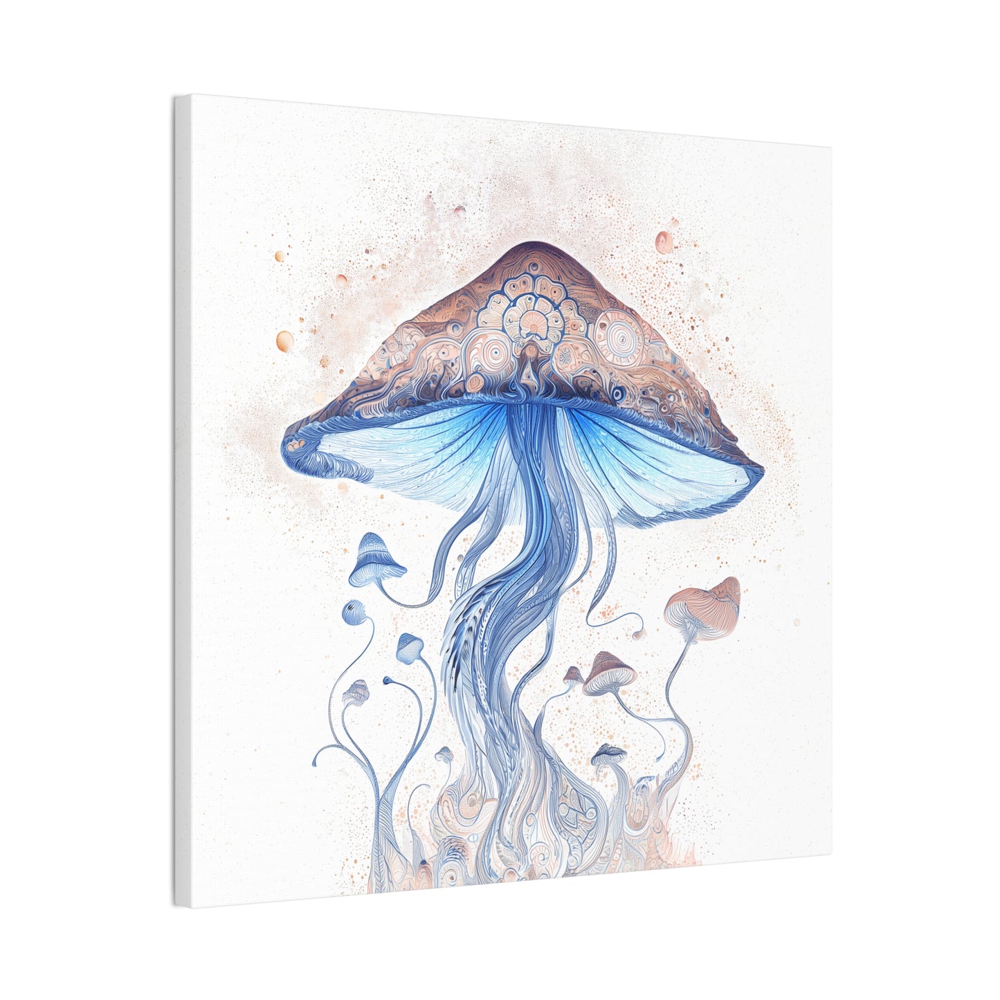 ThirdEye Light -Mushroom Canvas Art, Stretched Wall Decor, Bohemian Home Decor, Psychedelic Wall Art, Nature-Inspired Art