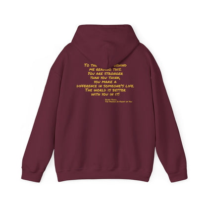 Better World - Inspirational Quote Hoodie — "You Are Stronger Than You Think" Back Print