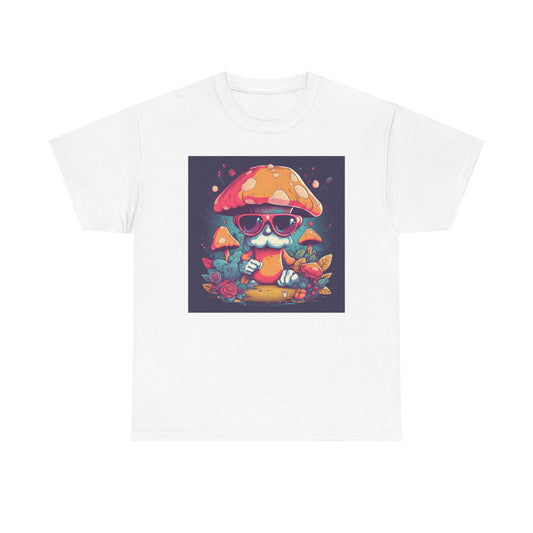 Cool Mushroom Graphic Tee, Retro T-Shirt, Unique Gift for Nature Lovers, Eco-Friendly Apparel, Perfect for Parties and Festivals