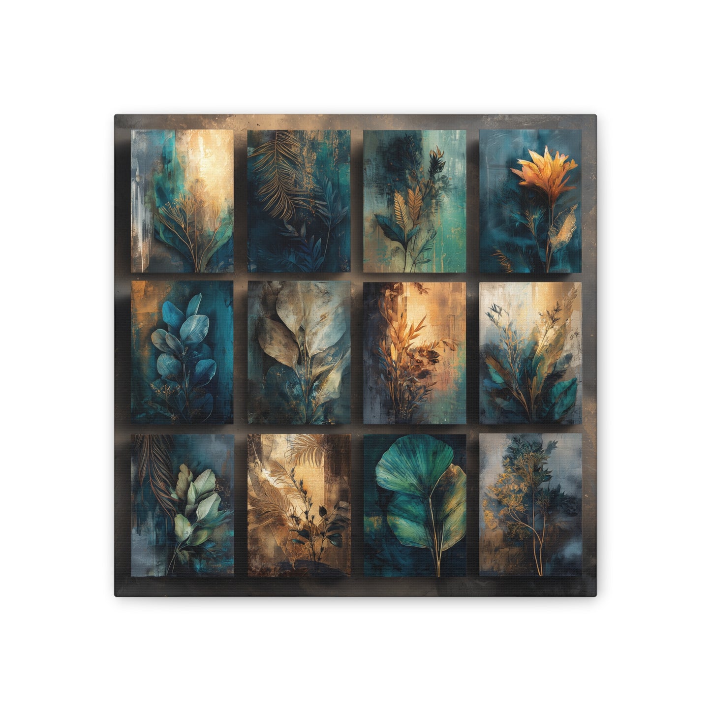Natures Blue Green Series #2 -Botanical Wall Art, Nature-Inspired Home Décor, Eco-Friendly Canvas Print, Greenery Art Piece, Living Room Wall Hanging