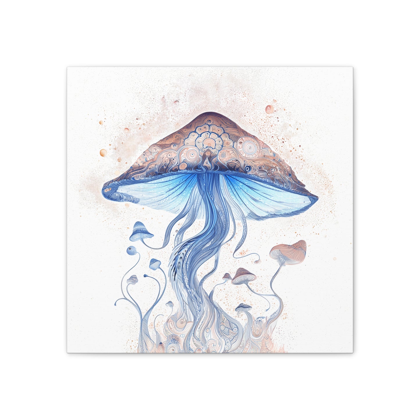 ThirdEye Light -Mushroom Canvas Art, Stretched Wall Decor, Bohemian Home Decor, Psychedelic Wall Art, Nature-Inspired Art