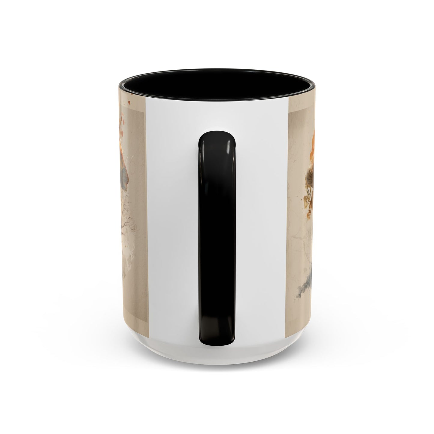 Mushroom Magic Accent Coffee Mug — 11/15oz Ceramic Cup with Woodland Fungi Design