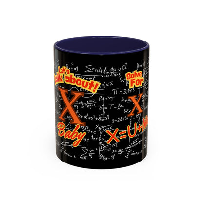 Math Lover Coffee Mug — "Solve For X = U + Me" Romantic Equation Design