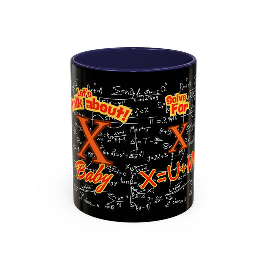Math Lover Coffee Mug — "Solve For X = U + Me" Romantic Equation Design