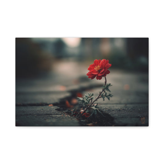 Resilience Blooms: Urban Flower Photography, Concrete Landscape Art--1aceswild.myshopify.com