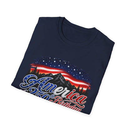 America 250 Birthday T-Shirt – Patriotic USA Flag Design for Independence Day