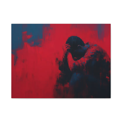 Heavy Load --Emotional Matte Canvas Art, Modern Abstract Wall Decor, Minimalist Canvas Print
