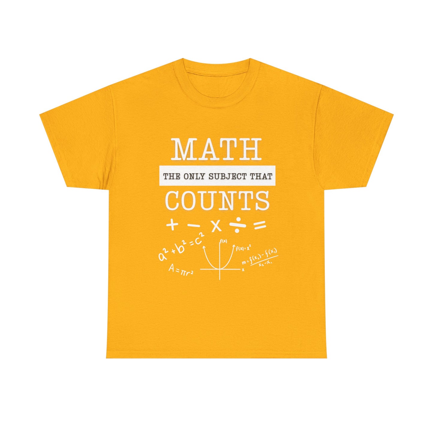 Math Counts -Unisex Heavy Cotton Tee, Funny Math Shirt, Gift for Teachers, Math Lovers, Back to School T-Shirt