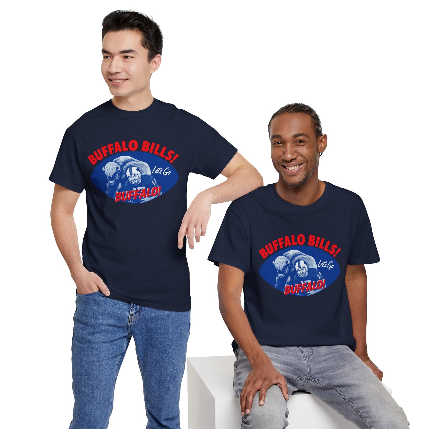What is Old is New Again Buffalo Bills Tee -Heavy Cotton Tee, unisex sports shirt, fan apparel, game day shirt, gift for football lovers, team pride clothing