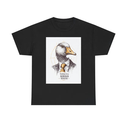 Serious Goose T-Shirt | Funny Animal Tee, Quirky Graphic Tee, Gift for Animal Lovers, Casual Wear, Unique Birthday Gift