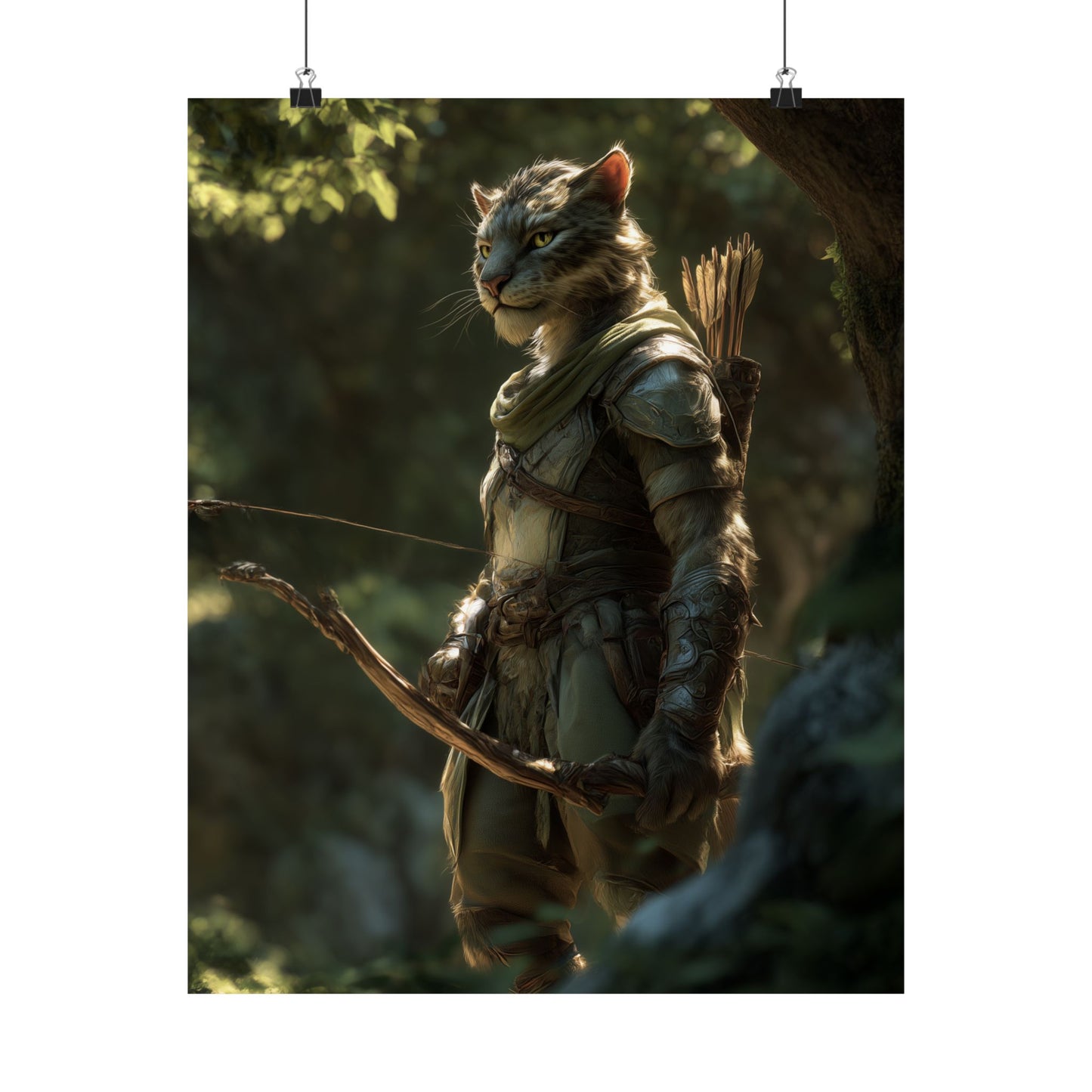 Tabaxi Ranger PAPER POSTER — Fantasy Art - Satin 210gsm