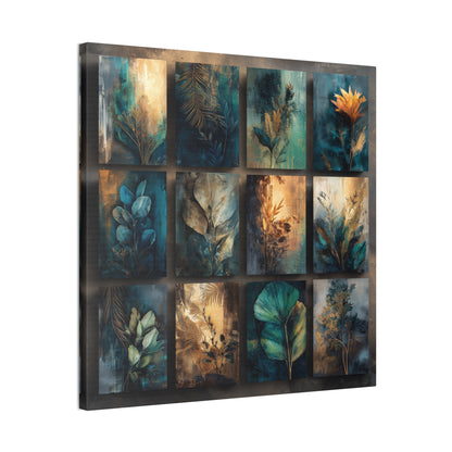 Natures Blue Green Series #2 -Botanical Wall Art, Nature-Inspired Home Décor, Eco-Friendly Canvas Print, Greenery Art Piece, Living Room Wall Hanging