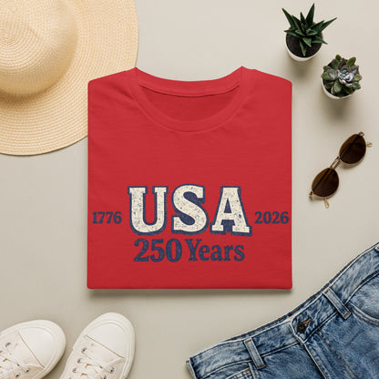USA 250 Years T-Shirt — 1776–2026 Bicentennial Celebration Tee