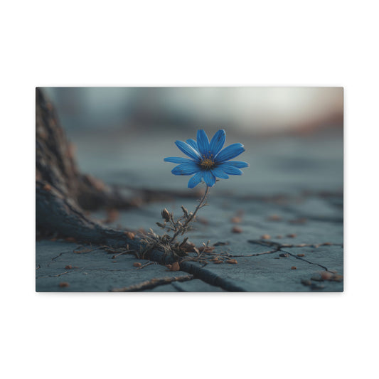 Defiant Bloom: Resilience in Gray, Hope from Stone, Nature's Triumph--1aceswild.myshopify.com