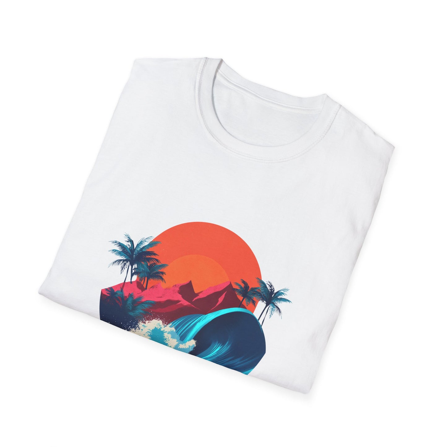 Sunset Surf T-Shirt — Retro Beach Wave Graphic Tee