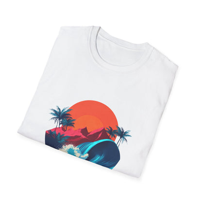 Sunset Surf T-Shirt — Retro Beach Wave Graphic Tee