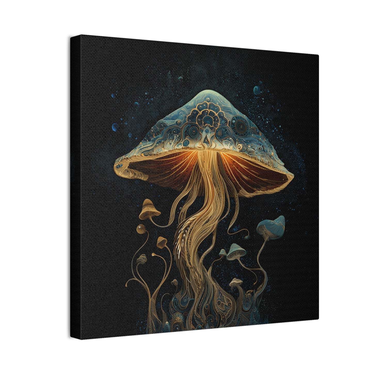 ThirdEye -Mushroom Canvas Art, Stretched Wall Decor, Bohemian Home Decor, Psychedelic Wall Art, Nature-Inspired Art