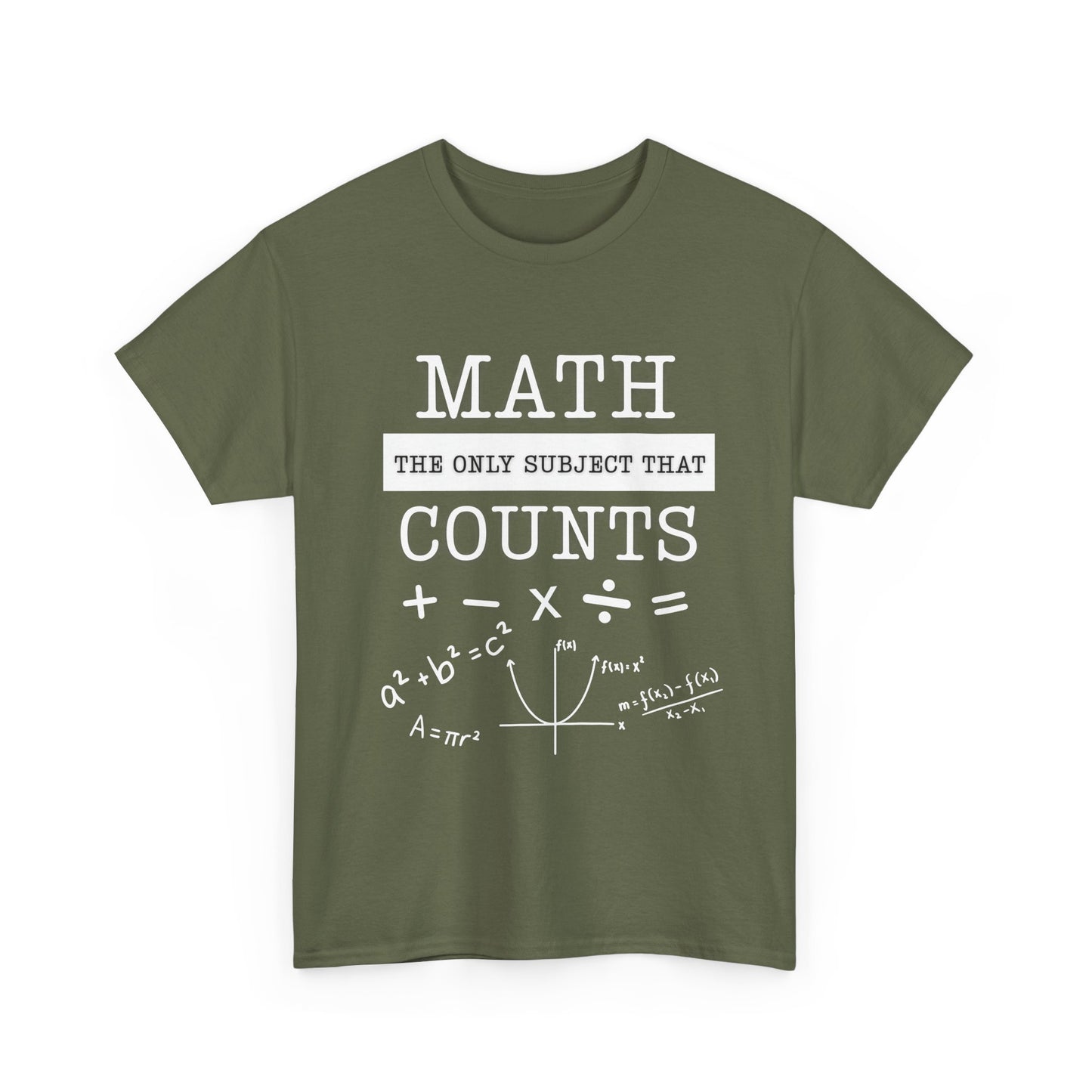 Math Counts -Unisex Heavy Cotton Tee, Funny Math Shirt, Gift for Teachers, Math Lovers, Back to School T-Shirt