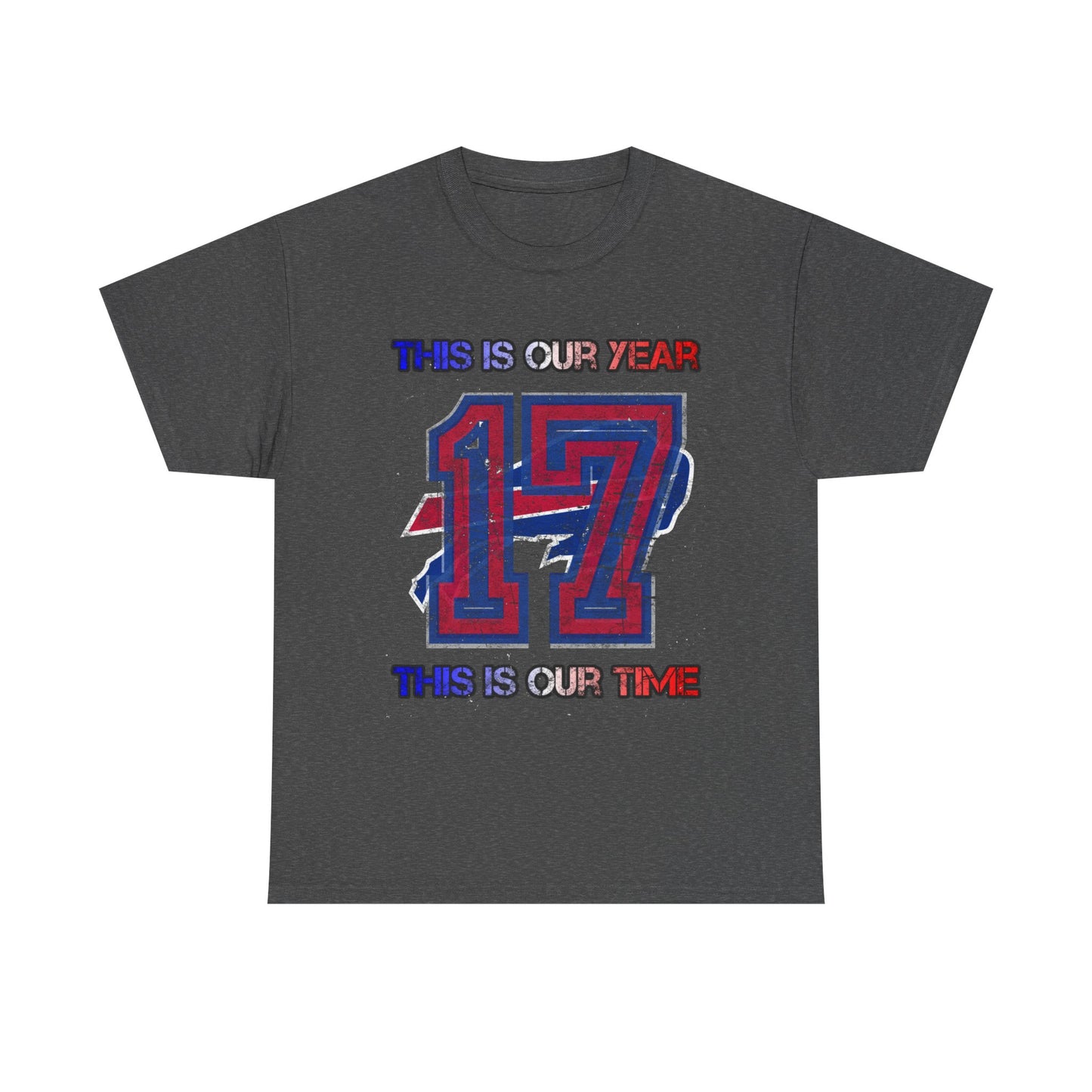 This Is Our Year 17 -Celebratory Unisex Heavy Cotton Tee, Customizable Year Shirt, Perfect for Birthdays, Team Events, Youth Spirit Gear, Everyday Comfort