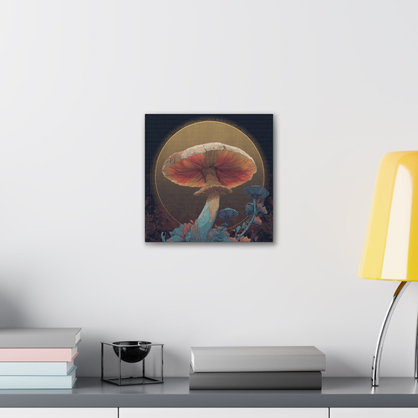 Surreal Shroom -Mushroom Canvas Art, Stretched Wall Decor, Bohemian Home Decor, Psychedelic Wall Art, Nature-Inspired Art