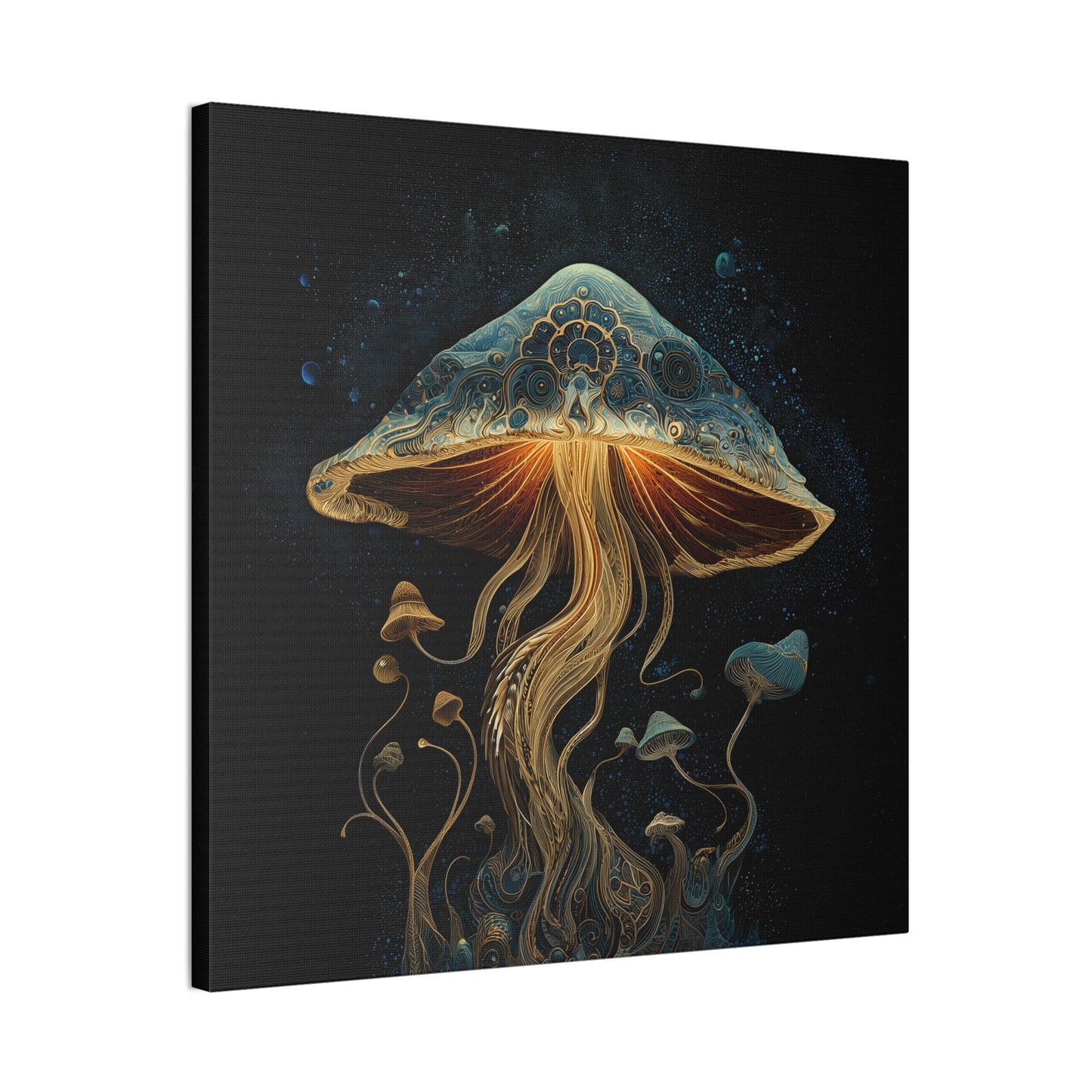 ThirdEye -Mushroom Canvas Art, Stretched Wall Decor, Bohemian Home Decor, Psychedelic Wall Art, Nature-Inspired Art