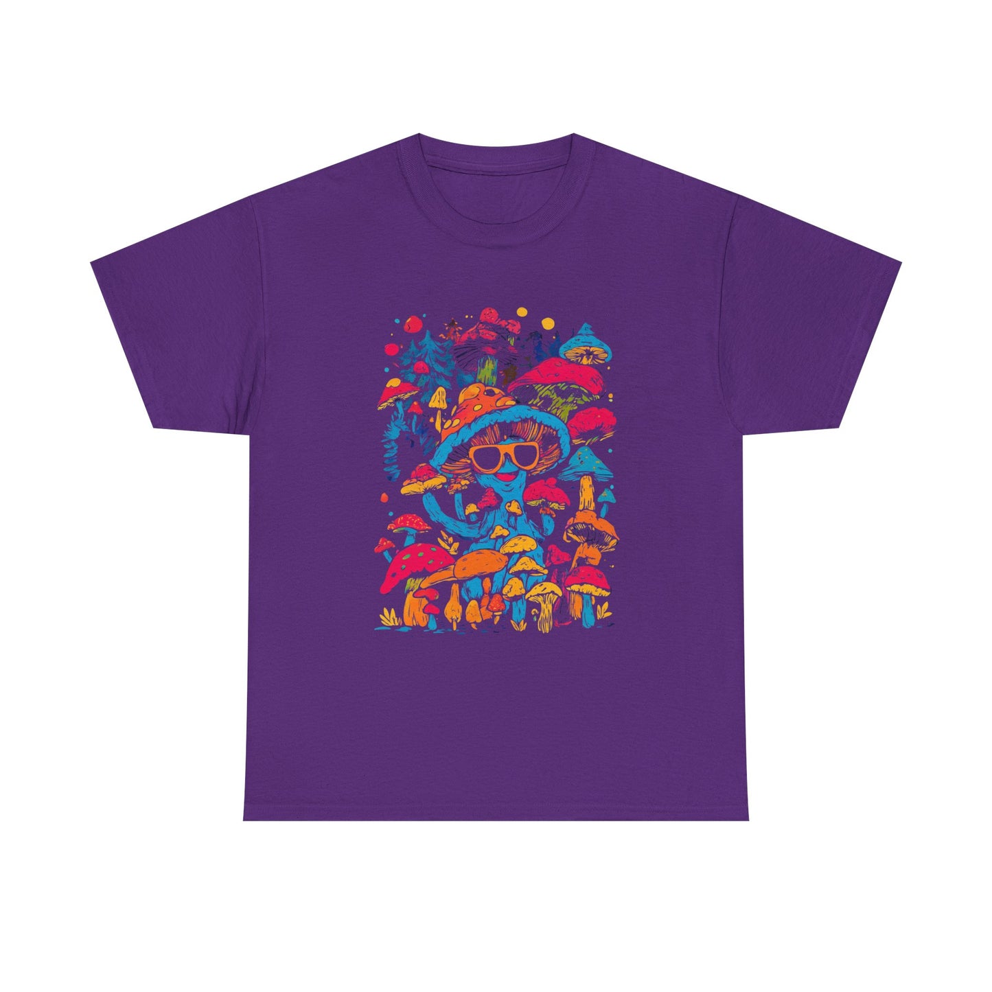 Shroom Dude - Mushroom Tee, Unisex Heavy Cotton T-Shirt, Vibrant Graphic Shirt, Perfect for Festivals, Eco-friendly Gift, Casual Wear