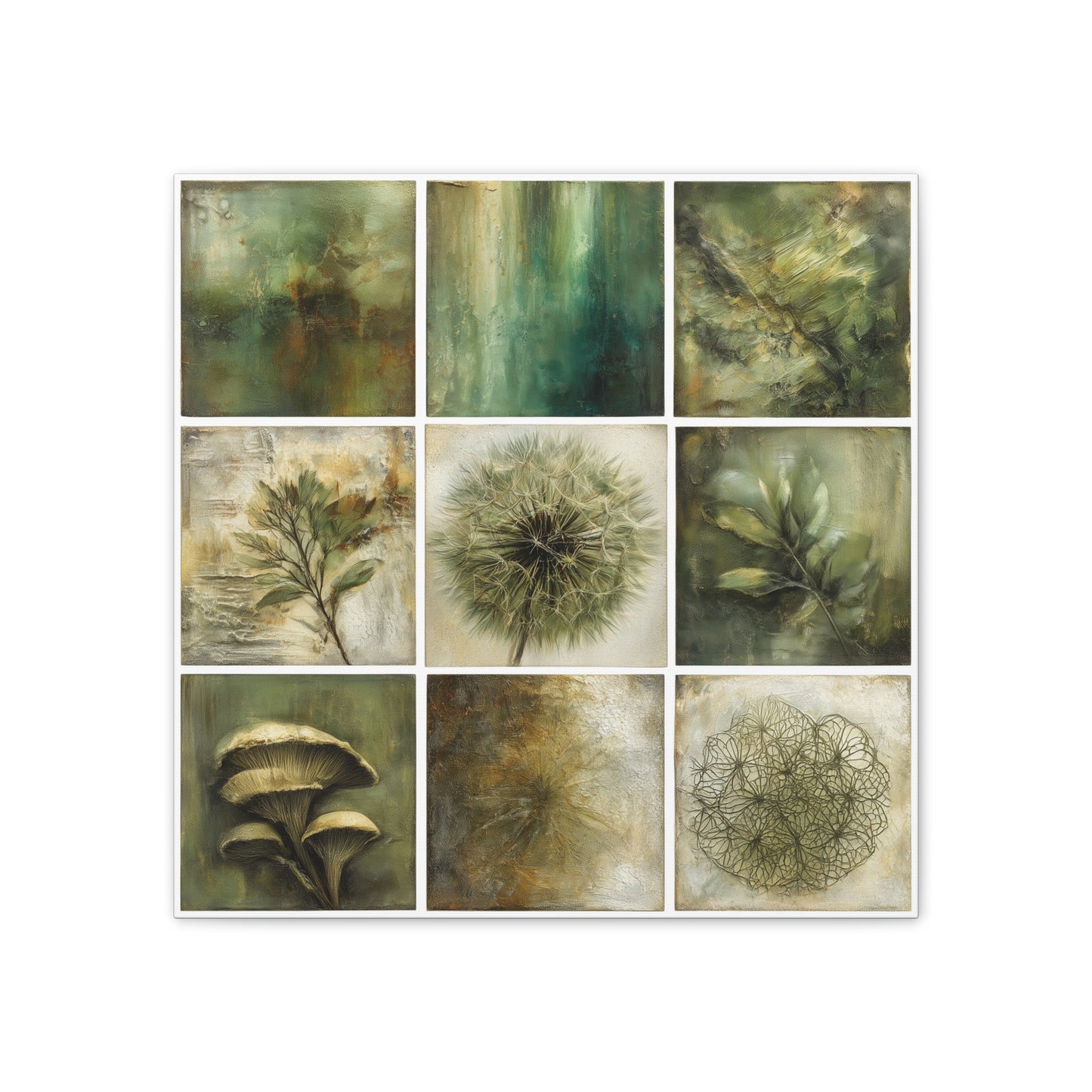 Natures Green Series #1 -Botanical Wall Art, Nature-Inspired Home Décor, Eco-Friendly Canvas Print, Greenery Art Piece, Living Room Wall Hanging