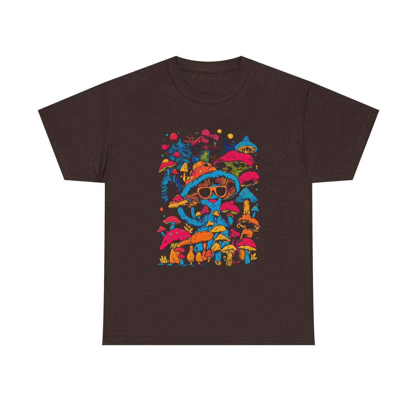 Shroom Dude - Mushroom Tee, Unisex Heavy Cotton T-Shirt, Vibrant Graphic Shirt, Perfect for Festivals, Eco-friendly Gift, Casual Wear