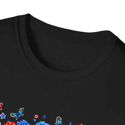 America 250th Birthday T-Shirt – July 4, 1776–2026 Patriotic Floral Tee