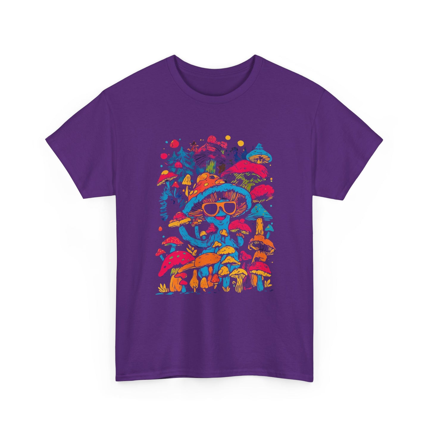 Shroom Dude - Mushroom Tee, Unisex Heavy Cotton T-Shirt, Vibrant Graphic Shirt, Perfect for Festivals, Eco-friendly Gift, Casual Wear